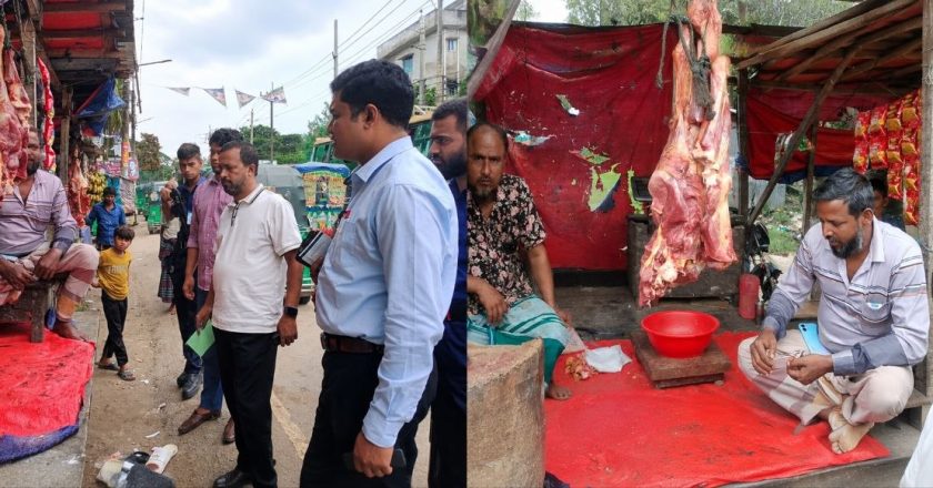 ভোলায় পচা মাংস বিক্রির দায়ে জরিমানা, মাটিতে পুঁতে ধ্বংস